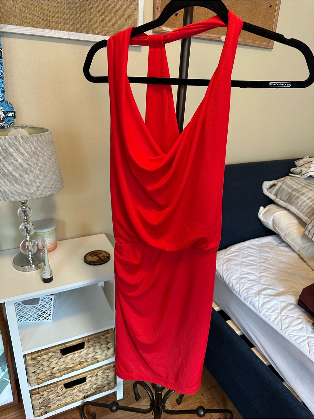 BCBGMaxAzria Cowl Neck Mini Dress
